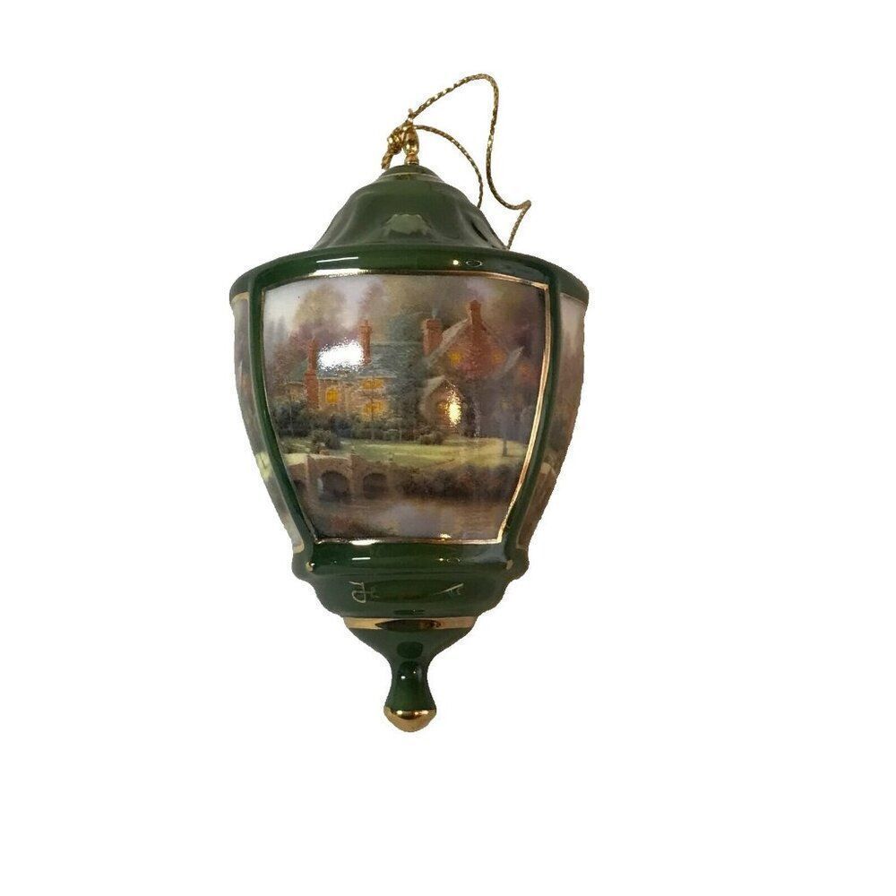 Thomas Kinkade Bradford Editions Heirloom Ornament Lite Cover Beyond Spring Gate